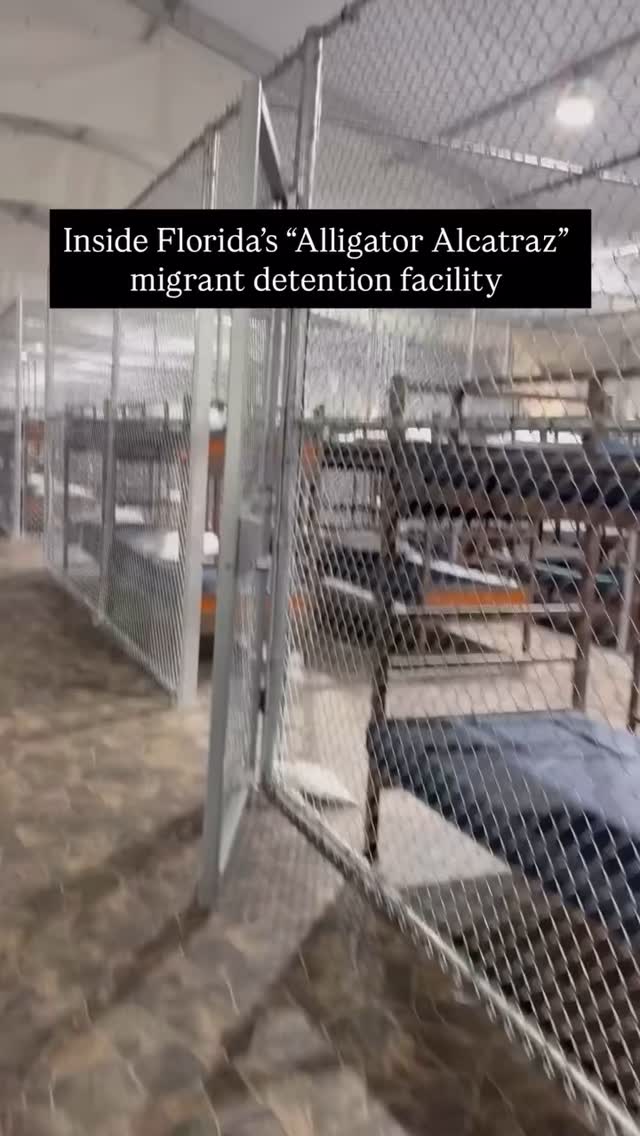 Florida just built a migrant prison in the Everglades called ‘Alligator Alcatraz.’ Caging migrants on stolen Indigenous land, inside one of the most critical ecosystems left on this planet, isn’t security, it’s colonial violence. The Everglades are home to endangered species, sacred waters, and vital biodiversity.
Land Back. 🪶
Via @/BennyJohnson on X & @so.informed