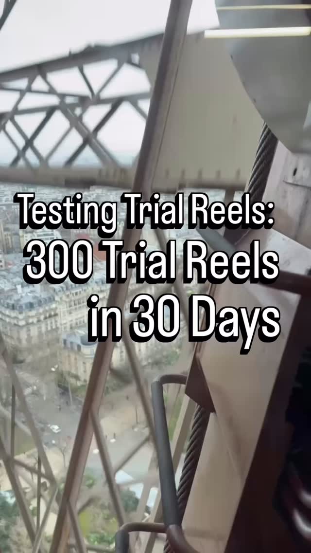 300 trial reels in 30 days.
Definitely NOT something I’d recommend to most small business owners—the last thing you need is more work on your plate.
So why am I doing it? Because I’m a marketing strategist, and I’m fully geeking out over Instagram’s new Trial Reels feature. This is how IG is leveling up the game for small business owners, and I am here for it.
All month long, I’m putting Trial Reels to the ultimate test so I can learn the do’s and don’ts the hard way—and share all the insights with you.
Hit follow to keep tabs on what happens and get ready for all the good stuff on the other side of this experiment.
#marketingstrategy #socialmediamarketing #instagrammarketing #trialreels #strategysquare