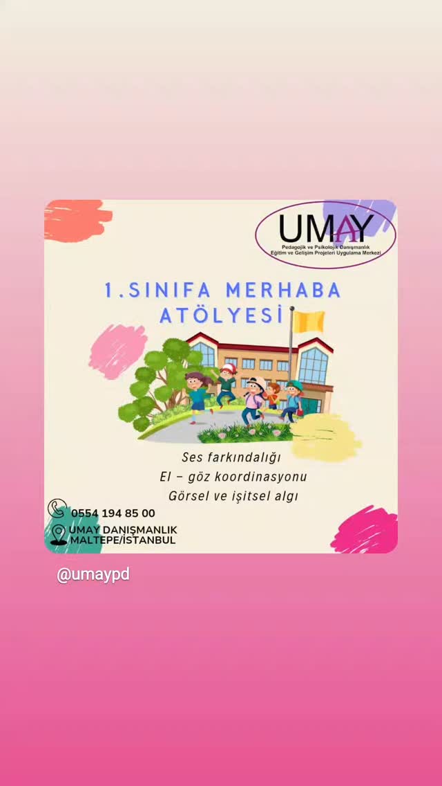 Yaz atölyelerimiz başlıyor. Son kayıtları alıyoruz. 05541948500 numaralı telefonumuzdan ulaşabilir, bilgi alıp kayıt yaptırabilirsiniz.
#atölye #yazatölyesi #çocuklariçinetkinlik
#psikolog #pedagog #maltepepsikolog #maltepepedagog #çocukpsikolojisi #çocukgelişimi #ruhsağlığı #annebabaçocuk #ailedanışmanlığı #ebeveyndanismanlik #çiftterapisi #yetişkinterapi #terapist