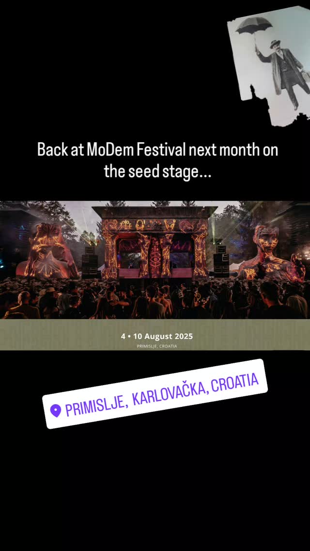 Back at MoDem Festival in croatia next month on the seed stage #modemfestival #croatia#musicfestival#df_TRAM