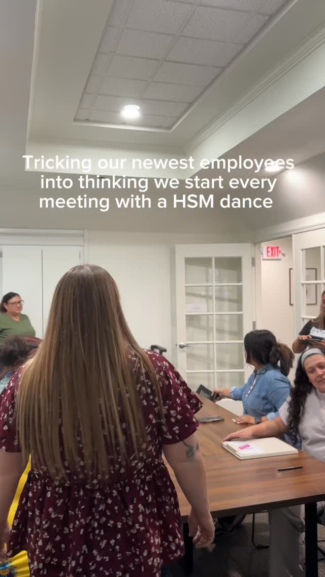 We decided to play a little prank on some of our newest team members by pretending that we always kick off meetings with the “We’re All in This Together” dance from High School Musical. We figured Katie might join in, but we were not expecting her to jump up so quickly, she even nailed the spin! Needless to say, everyone’s reactions were absolutely priceless.
