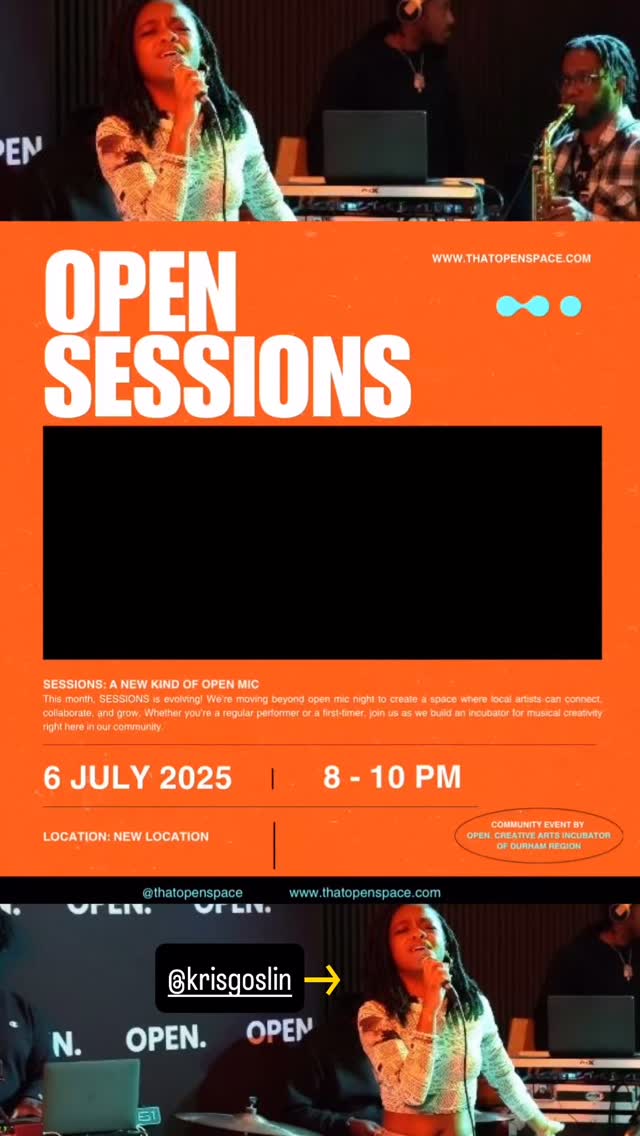 SESSIONS by OPEN.
This Sunday JULY 6, @ 8PM
- New Location -
BASS LOUNGE
91 Rylander Blvd
(Port Union & Kingston Rd - Canadian Tire)
FREE RSVP link in Bio
DJ // Live Band // Food&Drinks // GoodVibes