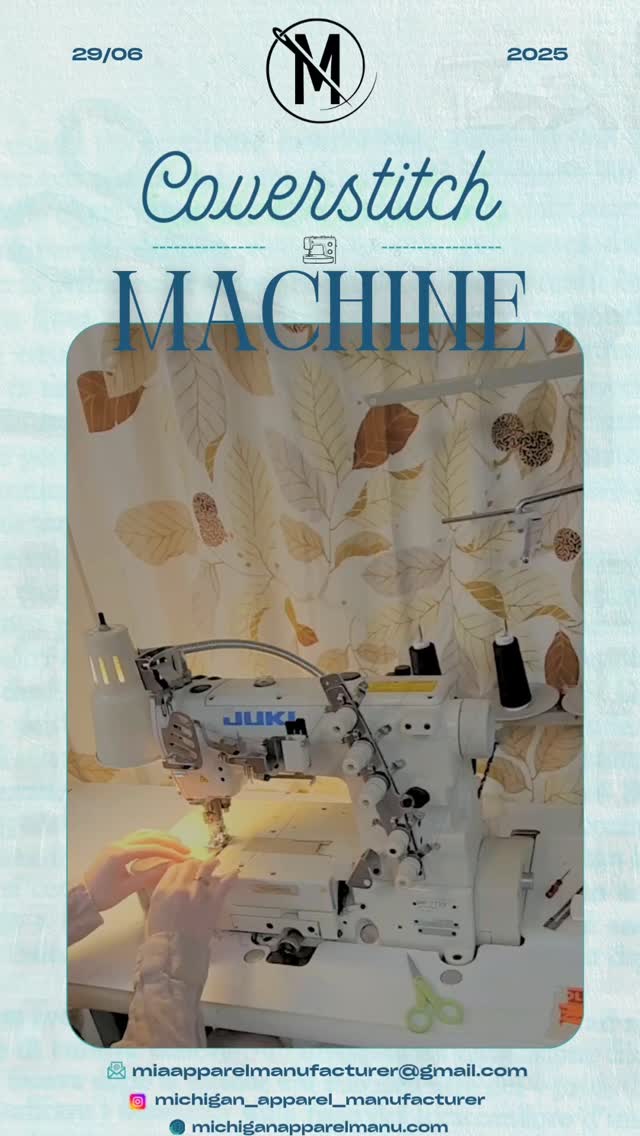 What Does a Coverstitch Machine Do?
That clean, stretchy hem on your favorite tshirt? Thank the coverstitch.
It’s the go-to machine for pro-quality finishes on casual wear, loungewear, and more — giving stretchy garments durability and comfort.
Send a DM or email us at miapparelmanufacturer@gmail.com to book a discovery call and start your clothing line!
#Coverstitch #MadeInMichigan #USAMadeApparel #ApparelManufacturing #BehindTheSeams #PrivateLabelUSA #BuildYourBrand