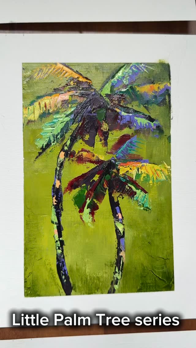 🌴 Experimenting with color, shape, and all the tropical vibes.
Which one is your favorite?
#PalmTreeArt
#MontrealArtist
#QuebecCanadaArtist
#TropicalVibesArt
#MiniPaintings
#ColorStudy
#PaletteKnifePainting
#IslandInspired
#ArtInProgress
#BoldColorArt