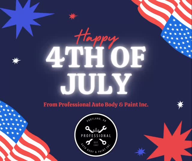 Happy 4th of July from all of us at Professional Auto Body and Paint š
Today, we celebrate Independence Day ā a day to honor freedom, reflect on our history, and spend time with family and friends š
Weāre grateful to be part of a community where we can serve others and share in the values of hard work, unity, and resilience ā¤ļøš¤š
A special thank you to those who serve and have served ā we salute youš
Please note: We are closed today in observance of the holiday so our team can enjoy this special day with loved ones šŗšø
Wishing everyone a safe and joyful 4th of July!
ā With gratitude,
Professional Auto Body and Paint
#USA #merica #mericašŗšø #patriotic #freedom #thankyouservicemenandwomen #indpendenceday #4thofjuly #4thofjulyweekend #honor #holiday #autobodyshop #autobodyrepair #autobody