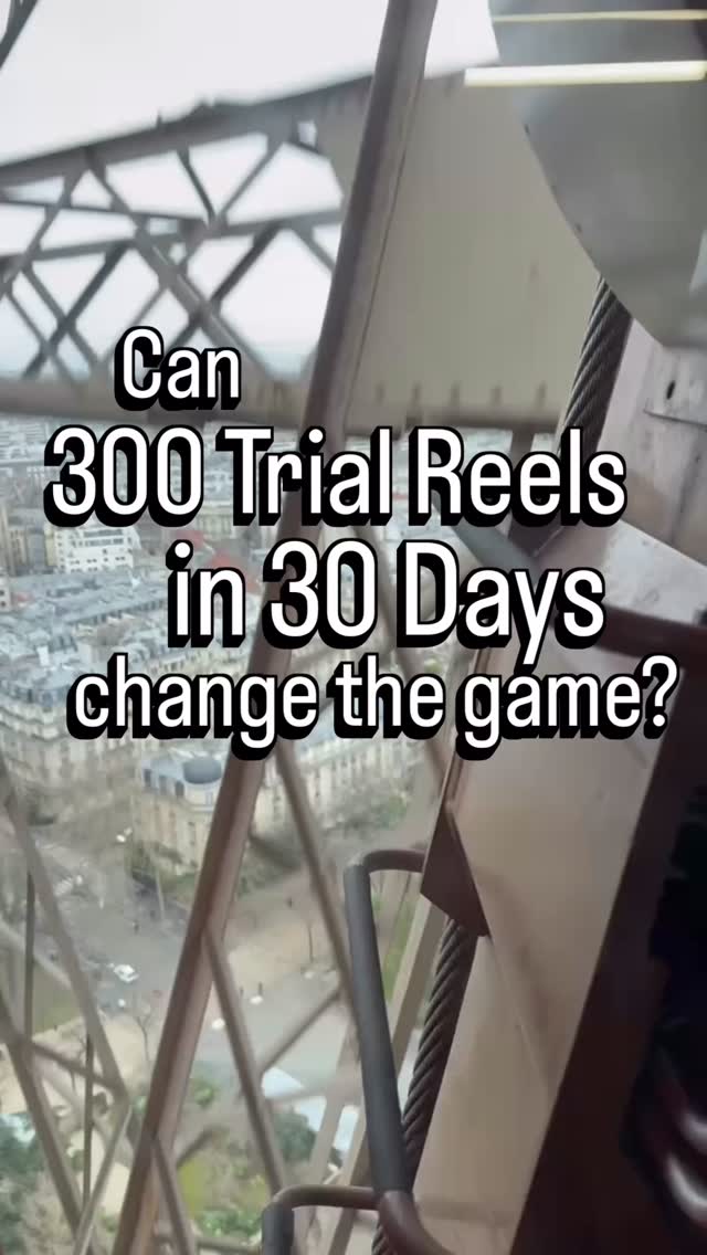 300 trial reels in 30 days.
Definitely NOT something I’d recommend to most small business owners—the last thing you need is more work on your plate.
So why am I doing it? Because I’m a marketing strategist, and I’m fully geeking out over Instagram’s new Trial Reels feature. This is how IG is leveling up the game for small business owners, and I am here for it.
All month long, I’m putting Trial Reels to the ultimate test so I can learn the do’s and don’ts the hard way—and share all the insights with you.
Hit follow to keep tabs on what happens and get ready for all the good stuff on the other side of this experiment.
#marketingstrategy #socialmediamarketing #instagrammarketing #trialreels #strategysquare