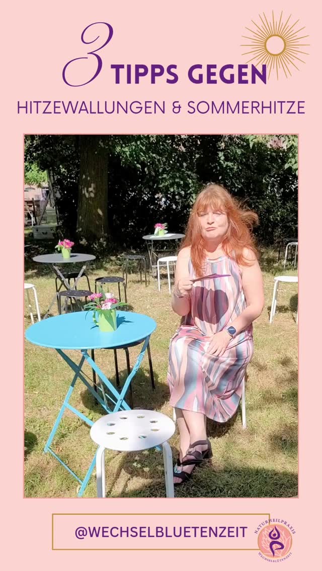 3 Tipps gegen Hitzewallungen 🔥 & Sommerhitze ☀️
Die Temperaturen steigen, Hitzewallungen treten auf und im Sommer ist es kaum auszuhalten. 🥵
Hier kommen 3 einfache Tipps, mit denen du dich abkühlen kannst:
➡️ Tipp 1
💨 Fächer benutzen 💨
Ein klassischer Handfächer wirkt Wunder. Er sorgt für sofortige Abkühlung, ist leicht und passt in jede Handtasche.
➡️ Tipp 2
💦 Kühltücher 💦
Ein feuchtes Tuch im Nacken oder auf der Stirn kühlt dich schnell herunter. Das Tuch bleibt lange kühl und nass. Wenn es zu trocken wird, einfach das Tuch wedeln und schon verteilt sich die Feuchte im ganzen Tuch.
➡️ Tipp 3
🌬 Sitali-Atmung 🌬
Die spezielle Yoga-Atmung hilft den Körper von innen zu kühlen.
Anwendung:
🔅 Aufrechter Sitz
🔅 Außenkante der Zunge einrollen und aus dem Mund strecken
🔅 Langsam frische Luft über die Zungenrille einsaugen und Kühle spüren
🔅 Atem anhalten und Mund schließen
🔅 Durch die Nase ausatmen und spüren, wie die Hitze schwindet.
Wenn du Probleme mit dem Einrollen der Zunge hast, kannst du auch die Sitkari-Atmung anwenden. Es ist der gleiche Ablauf nur das du die Zungenspitze hinter die Schneidezähne legst.
❗️Kontraindikation: Bei Zahnfleischentzündungen und Entzündungen des Hals-Rachen-Raums!❗️
Probiere es aus und schreibe mir, welcher Tipp dir am meisten hilft! ✍️
Herzlichst, deine Rita 💜
#hitzewallungen #sommerhitze #sitaliatmung #sitkariatmung #frauenpower #yogatipps #abkühlung #wechseljahre