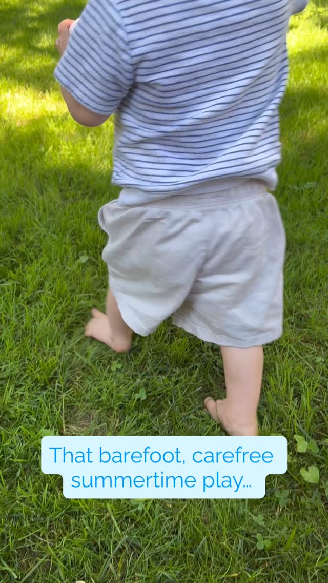 ✨ Nothing beats barefoot, carefree summertime play ✨
☀️ Let those tiny toes be free this summer
Walking barefoot on grass or sand isn’t just adorable — it’s incredibly beneficial for toddlers.
😎 Barefoot play helps strengthen their feet and ankles, improves balance, and gives them rich sensory input from all those amazing textures.
Enjoy all those sweet summertime moments- knowing you’re also setting your little one up for success 🙌🏼
————————————————————————-
Hi 👋🏼 I’m Meridith, pediatric physical therapist and mom to an active toddler. My mission is to help your little one explore their environment confidently, while also supporting you in the process. I offer expert, convenient, and personalized in-home pediatric physical therapy throughout Greater Cleveland.
If you’re looking for guidance on how to support your little ones’ gross motor development, I’d love to help!
Message me and we can set up a complimentary discovery call ☎️
#TinyStridesPT #clevelandmoms #pediatricphysicaltherapy #grossmotordevelopment #grossmotorskills #Barefootbenefits #clevelandmom #toddlermilestones #toddlermom #summerwithkids