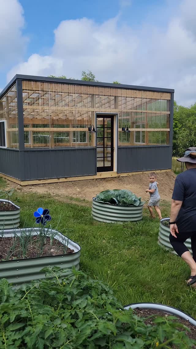 New greenhouse is built! Turned out amazing! #greenhouse #garden