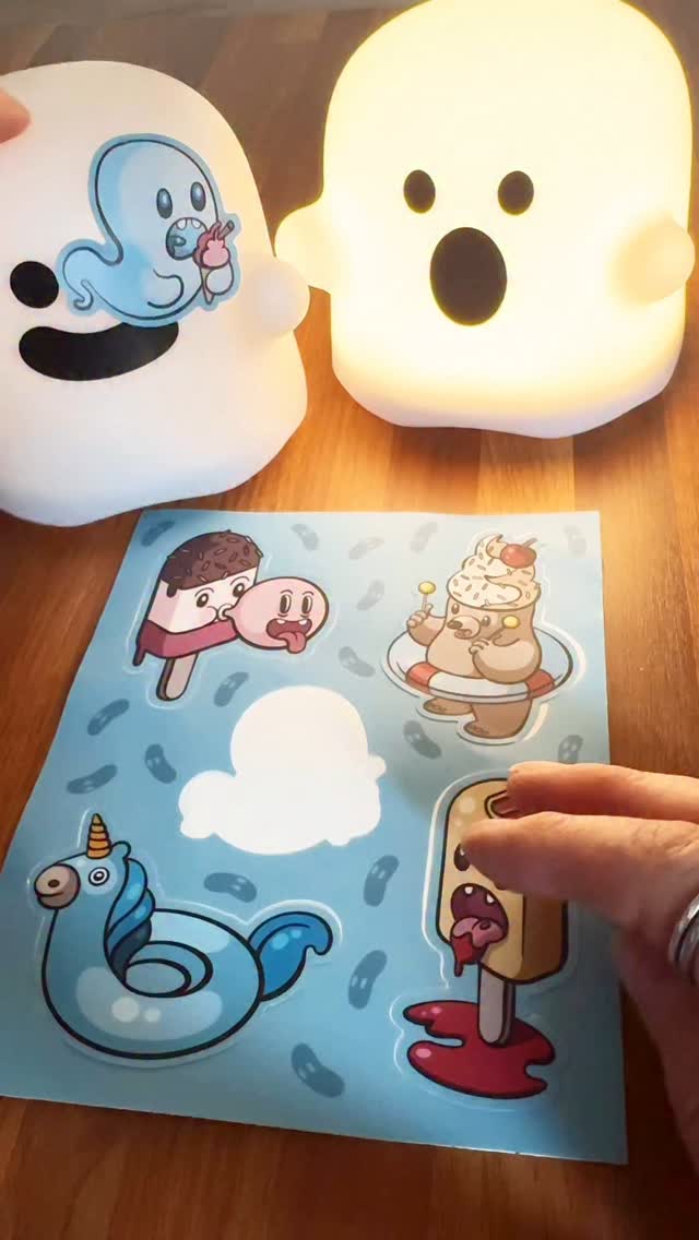 Sticker sheets coming in the next few weeks. Got some samples from a couple of places so will see which ones come out best and then take it from there. I really enjoyed making these so I can see myself doing lots more in the future if people like them enough. A little bit of playful fun. 😍👻🐻🦄#cutestickers #cutemerch #character_design