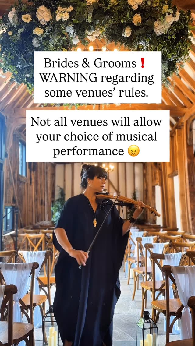 Warning❗️❗️❗️
I have just sat down to send 4 contracts and 2 of these contracts were for weddings taking place at a particular venue in Essex (I’m not naming the venue, so please check with your individual venues yourselves).
Their venue DO NOT allow amplified music. This extremely limits who can perform during their wedding ceremonies and drinks receptions, as the majority of musicians will have/need some sort of amplification, be it for their actual instruments or backing tracks, etc.
Unless you are having a string ensemble, having a solo instrument will be way too quiet without amplification and the wow factor will be hard to achieve.
So please, ask this one question before booking your wedding venue:
⁉️ Will we be able to have any musician we want for our wedding? Or do you have any sound restrictions?
You will then be able to sit down and discuss what your priorities with regards to music are and avoid being disappointed later on and left with limited options and maybe missing out on the performance you always dreamed of having during your Wedding Ceremony or Drinks Reception.
Please my lovely brides and grooms… ask this question before booking your venue. 🥰
✅ Follow @rachelsomersetmusic for more wedding tips and wedding music inspiration 🎻
#essexweddings #essexviolinist #weddingmusic #weddingmusic #weddingtips #weddingviolinist