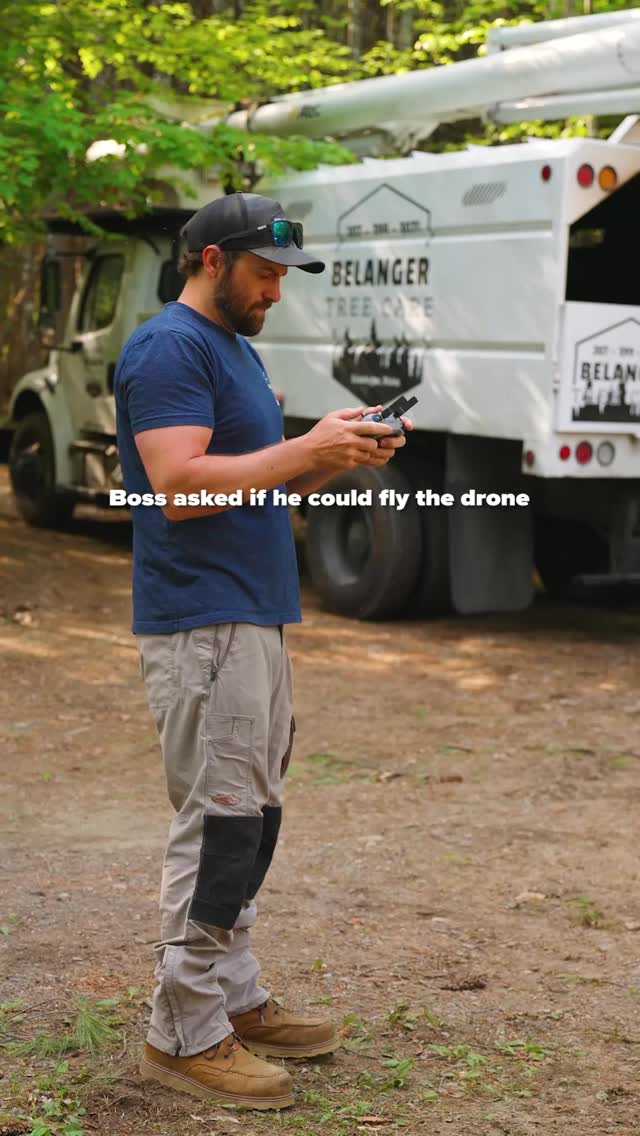 Next up: social media manager drives the bucket truck.
We’re waiting for our insurance policy to renew before that one.
.
.
.
.
#belangertreecare #arborist #arboristsofinstagram #skowhegan #skowheganmaine #forestry #chainsaws #centralmaine #mainebusiness #treecare #treecarebusiness #treeclimbers #logging