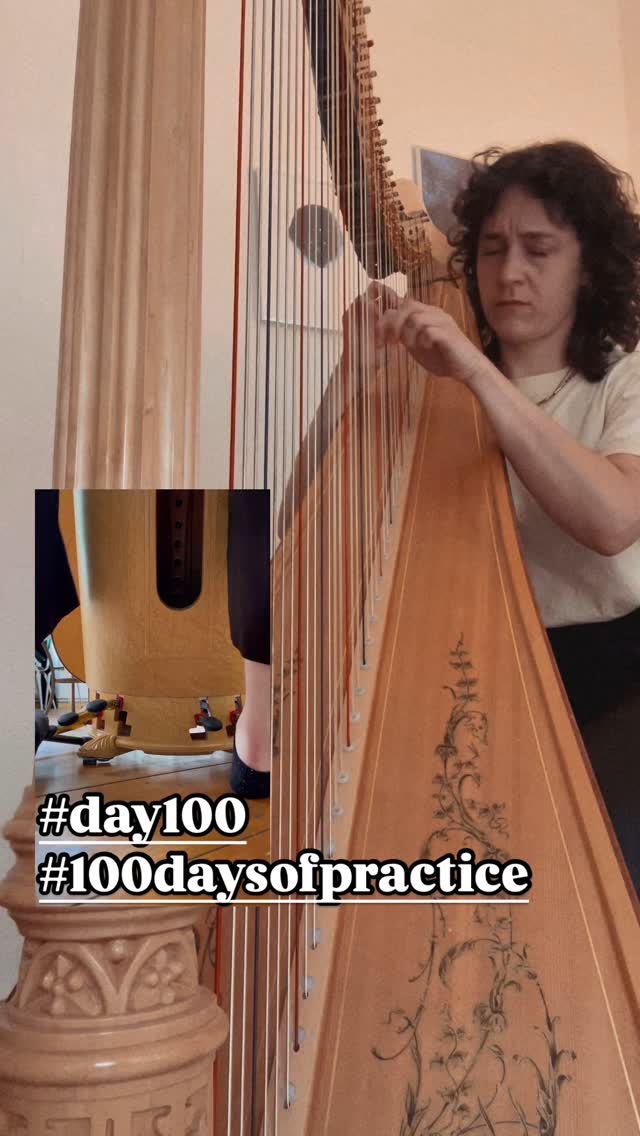 Day 100 🥳🥳🥳
Thank you for the support during this journey. It was a blast yet I am happy to practice in peace without filming again 😜
#harp #harpist #100daysofpracticechallenge #berlinartist #berlinmusician #practicemakesprogress #practicehacks #lifehack #nerdy #musiciansdaily #challengecomplete