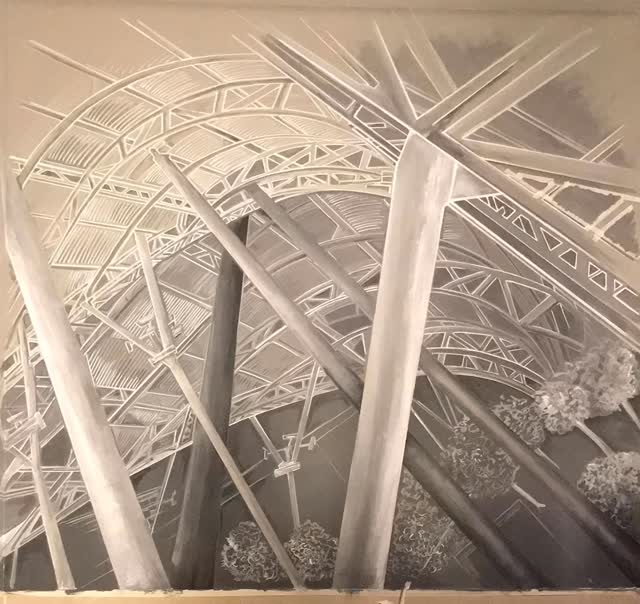 Hoy me encontré con este video de 2022 cuando realizamos 3 murales con @aliciaalbaart en tiempo récord ! Para UPGRADE una empresa de Arquitectura. #mural #artist