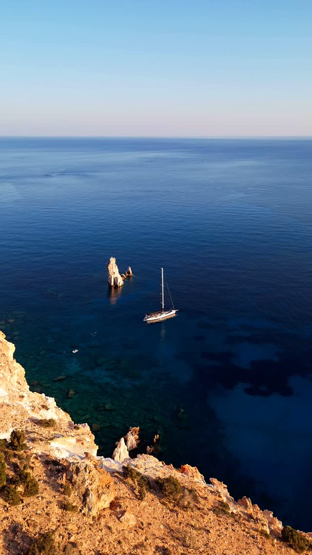 Sweet Poliegos 🇬🇷 #greece #visitgreece #drone #flite #sunset #sailinglife #lupaofthesea #dronelife #surflife