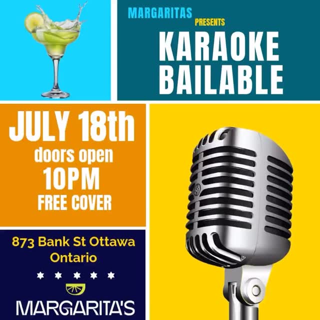 Rate Viernes this Friday!!!!
Karaoke!!!
Join us and sing your heart out for the world!
873 Bank St Ottawa @margaritasottawa
#ottawa #margaritalatinfusion #karaokeparty #singing #funnights #tacosandtequila