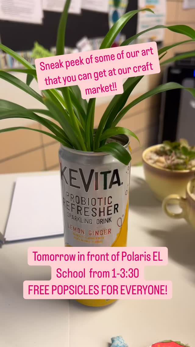 Y’all!! It’s happening!!! Our kid-run Craft Market with free popsicles for everyone and loads of other rad, free stuff is tomorrow! Want a potted plant or homemade stickers, or tie dyed scrunchies, or macrame keychains, or lavender sachets, or fancy clay mini trays, or gemstone jewelry or so many other fun things?!?! Well, we’ve got you!!
Free will donation for all items and all monies raised will be split between the @animalfriendsalliance and @vindeketfoods
We’ll be set up in front of Polaris Elementary School at 1905 Orchard Place from 1-3:30 tomorrow, Friday, June 18th.
Please come by to see how hard these kids have worked and cool down with a free popsicle!
