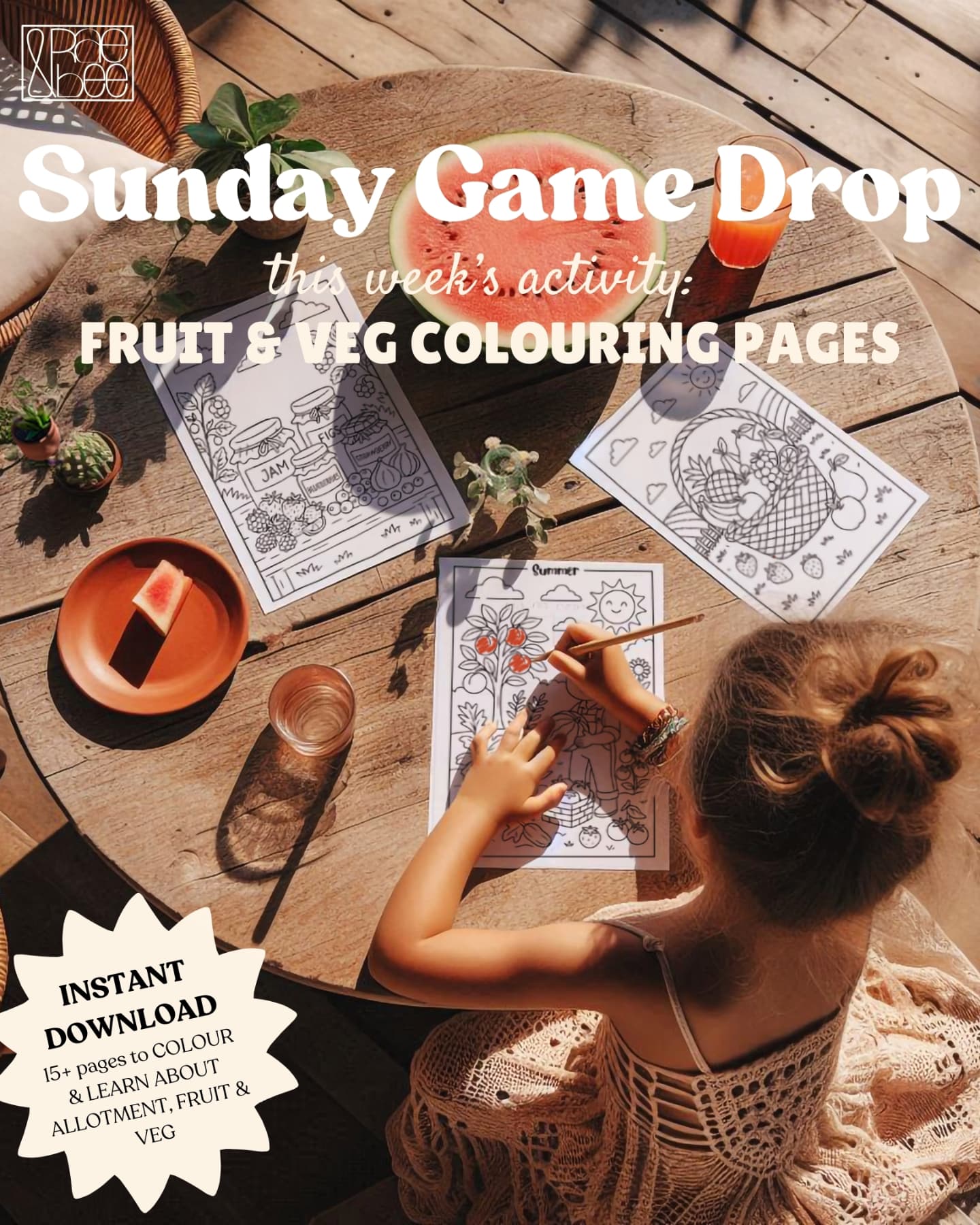 🪴 Sunday Game Drop: The Allotment Colouring Pack!
Teach your little one where their food comes from — with fun, hands-on colouring pages all about fruits, veggies, allotments, composting, and growing your own. 🍓🥕🌻
✨ This week’s printable pack includes 15+ pages to explore:
• Real food, real gardens
• What’s in season
• Sorting fruit vs veg
• And the magic of compost!
Montessori-aligned and perfect for toddlers & preschoolers 🧑🌾
→ A calm way to boost fine motor skills and start meaningful chats about nature.
💡 Perfect for screen-free afternoons, homeschool moments, or summer quiet time.
🛒 Grab yours for just £3 via our Etsy – link in bio!
And don’t forget: next week’s game drops Sunday at 8am ⏰
Share with a parent that LOVES their allotment! 🫶💚
#MontessoriAtHome #KidsLearningFun #NaturePlayIdeas #RaeAndBeeStore #ScreenFreeActivity #MontessoriToddlers #PrintableGamesForKids #SundayGameDrop