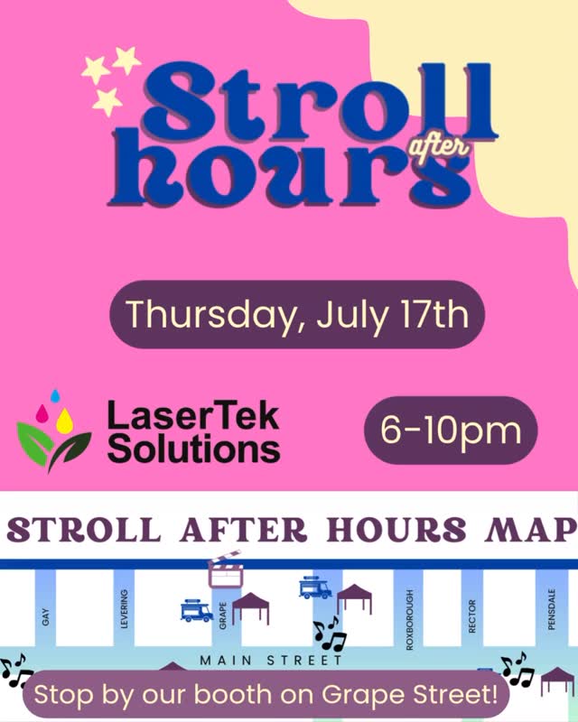 Looking for plans tonight? Come visit @manayunkdotcom ‘s ✨Stroll after Hours✨ from 6-10! We will have a booth set up on Grape Street!