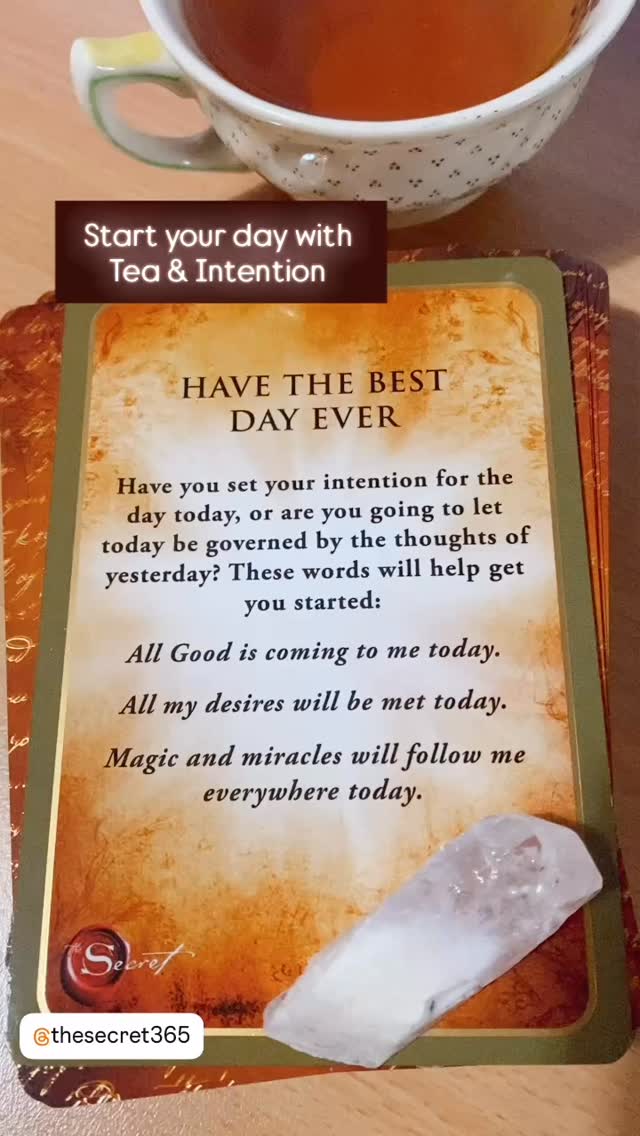 Over your morning cuppa, set your intention for the day.
#intention #morningcuppa #teaandintention #setadailyintention