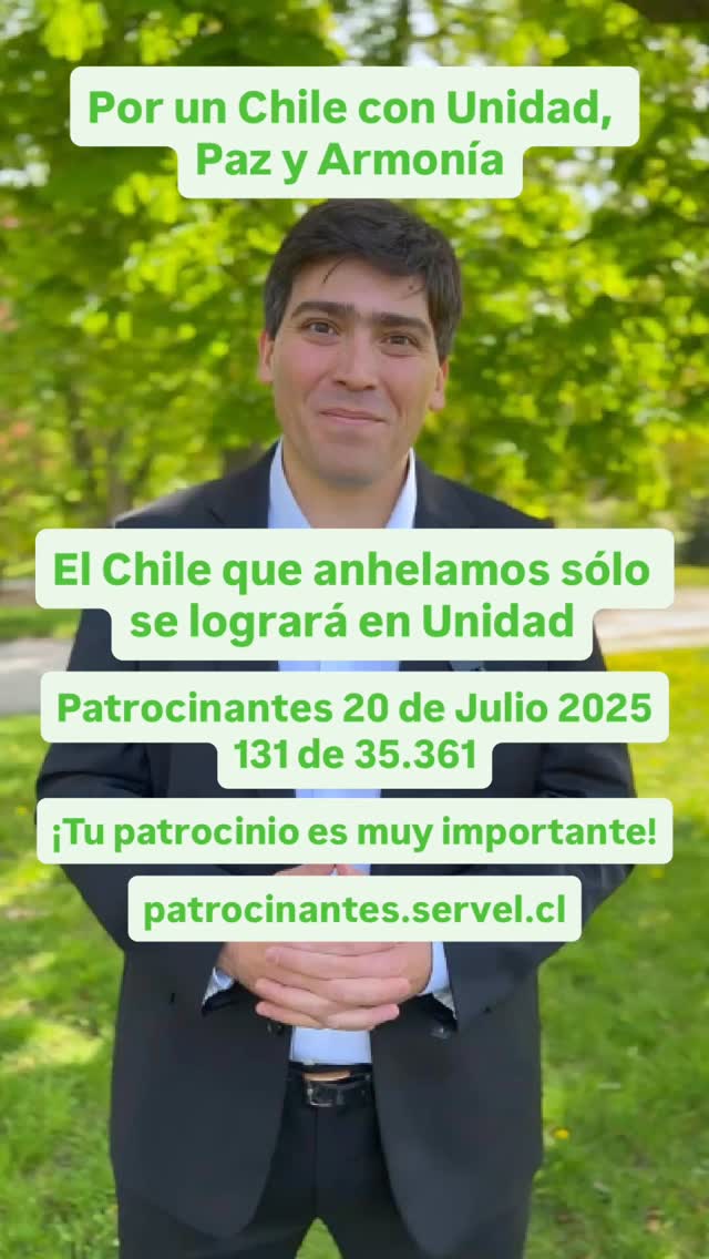 ¡Hola! Comparto patrocinios actualizados. El Chile que anhelamos sólo se conseguirá en Unidad Nacional. ¡Tu patrocinio es muy importante! #yoapoyoalpatovalenzuela #porunchileconunidadpazyarmonía #parati #fyp #instagram #chile2025 #candidatoindependiente #viralchile #presidentedechile