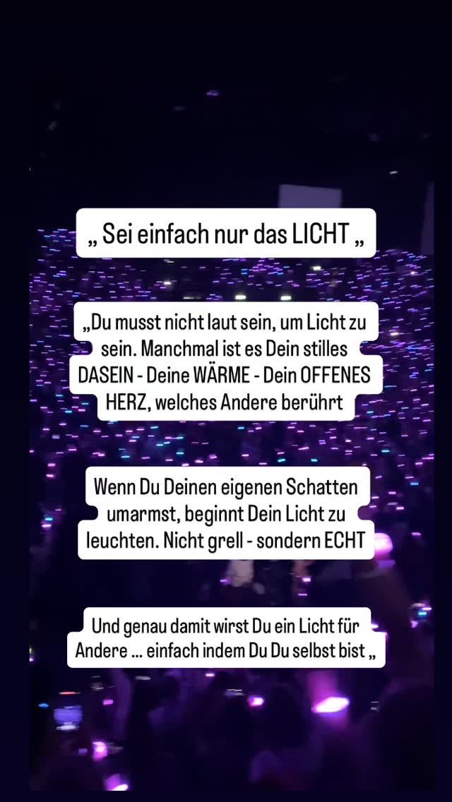 DU BIST HIER UM ZU LEUCHTEN 💫
Nicht um Dich klein zu machen
Nicht um Dich anzupassen
Dein LICHT berührt ❤️
Dein WEG inspiriert 🧡
Wenn Du beginnst, Deiner Wahrheit zu folgen, ziehst Du Menschen an, die genau dieses Licht brauchen 💫🙏🏻
Sei mutig. Sei klar. Sei auch Du das Licht, das Du Dir selbst einmal gewünscht hast
Ich gebe gerne dieses Licht weiter 💫🙌🏻
Energie fließt dorthin wo sie gebraucht wird
Wenn auch Du Dein Licht entfachen möchtest …
#herzöffnung #leichtigkeit #leuchten #herzensweg #gutestun #werwillichsein#energieheilung