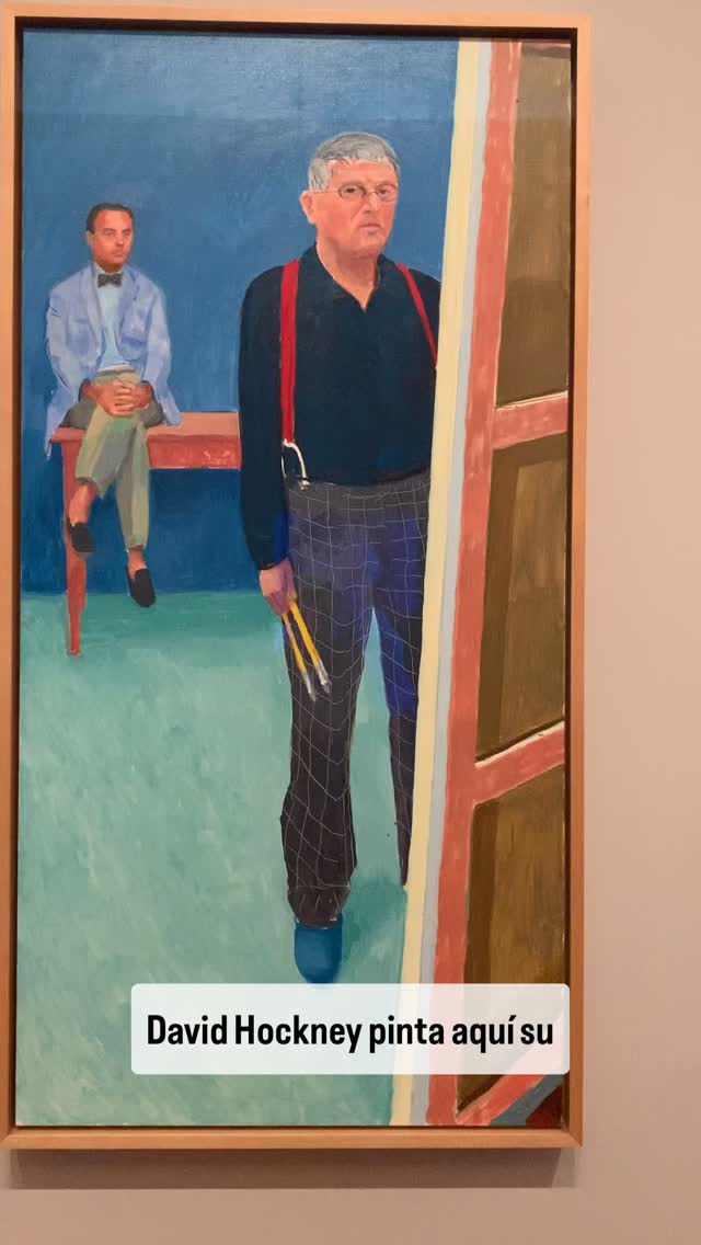 En este cuadro somos tres. Auto retrato de David Hockney en la @nationalportraitgallery