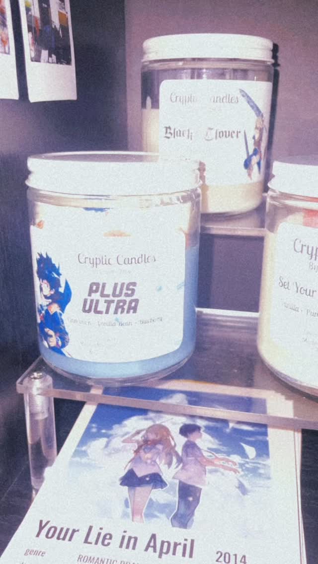 Anime candles are going to be updated for purchase this week โจ