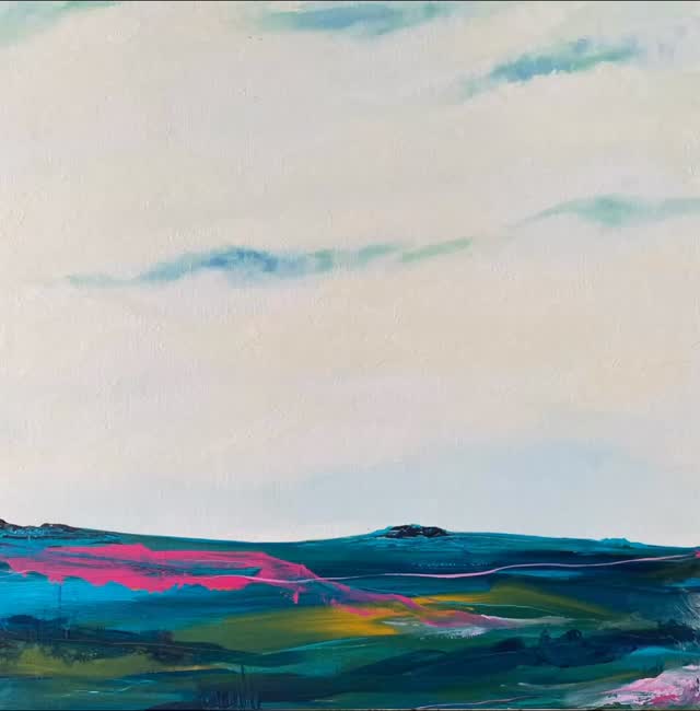 And today they are finished - pink light, crackling heat and endless horizons.
I was so pleased that this trio of summer paintings have become so bold, reflective, and rooted in the shifting energy of the quiet challenges we face in midlife.
Where cloud meets colour, and change meets calm. I hope that they resonate with you maybe as you search for balance at the edge of the visible.
#ContemporaryArt #UKArtists #modernpaintings #landscapeartist #pink #oxfordshireartweeks #visitwatlington #artforinteriors ##artforcollectors #BritishArt #EmergingArtistUK #MidlifeArt #OriginalArtworks #HorizonSeries #ArtReel