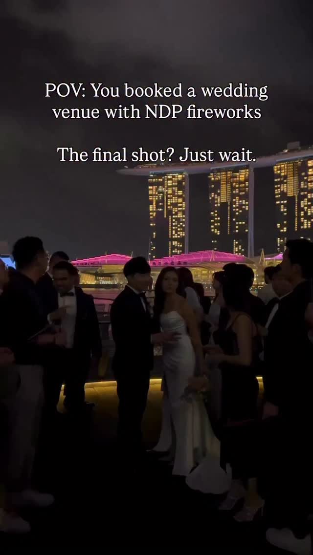 Beautiful wedding at Monti! With National Day fireworks as backdrop 🙌🏻