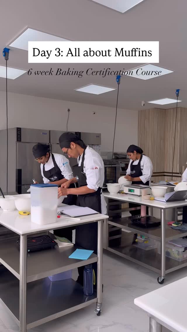 DAY 3: Muffins That Rise, Shine & Taste Divine 🧁✨
Today was all about perfecting muffins — not just how to bake them, but how to understand them. Our students learned the science behind every soft, fluffy bite 😋
Here’s what they mastered:
✔️ Mixing methods for moist muffins
✔️ Understanding batter consistency
✔️ How to get that perfect dome rise
✔️ Sweet & savory variations
✔️ Using add-ins like chocolate chips, berries & nuts 🍫🫐🌰
And of course — they baked their own from scratch 🙌
From bland to bakery-style — that’s the kind of transformation Day 3 brings at Baking Hub Academy 💪
Would you love to bake your own perfect muffins?
Drop a 🧁 in the comments!
#Day3AtBakingHub #MuffinBaking #6WeekBakingCourse #BakingHubAcademy #BakingFromScratch #MuffinMagic #LearnToBake #BakingClassDiaries #BakingBasics #BakeryStyleMuffins
muffin baking, how to bake muffins, soft muffins, muffin dome, sweet muffins, savory muffins, muffin variations, baking muffins from scratch, muffin tips, bakery-style muffins, baking class, hands-on baking, baking certification, 6-week baking course, Baking Hub Academy, learn baking, baking for beginners, muffin mixing method, chocolate chip muffins, berry muffins