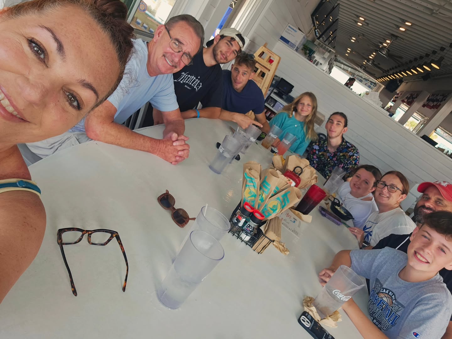 Just hanging out with this crew...