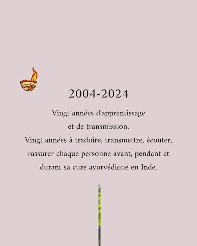 Depuis 2004, j’accompagne des femmes et des hommes enquête d’équilibre et de santé en m’appuyant sur les enseignements de l’Ayurveda et du Yoga, en collaboration avec des équipes médicales ayurvédiques au Kerala.
Chaque accompagnement, chaque demande, chaque cure est une rencontre.
Faire une cure ayurvédique réussie et efficace ne s’improvise pas. L’Ayurveda est une science,un accompagnement personnalisé permet d’interagir plus facilement avec les médecins et de créer rapidement un lien de confiance.
Ainsi la cure ayurvédique remplit toute sa mission : être une parenthèse profonde loin du tumulte pour écouter le corps calmer le mental restaurer l’énergie vitale.
C’est pourquoi j’accompagne depuis 20 ans, mes clients avant, pendant et après leur cure pour garantir :
- le choix du centre ayurvédique qui corresponde à leurs besoins,
- une communication harmonieuse
avec les équipes médicales sur place,
- la bonne compréhension au retour des conseils des médecins ayurvédiques afin d’intégrer l’Ayurveda et le Yoga dans leur quotidien .
Pourquoi cela me paraît-il essentiel ?
Car une cure ayurvédique réussie doit être un réel moment de transformation, une prise de conscience que nous avons un rôle actif à jouer dans notre santé .
Bienvenue dans ce cheminement vers l’essentiel, le plus beau voyage en vous.
#ayurveda #kerala #accompagnementholistique #consultantebienêtre #transmissionayurveda #ayurvedayoga #ayurvedafrance #ayurvedasuisse #ayurvedabelgique #ayurvedaenfrancais
