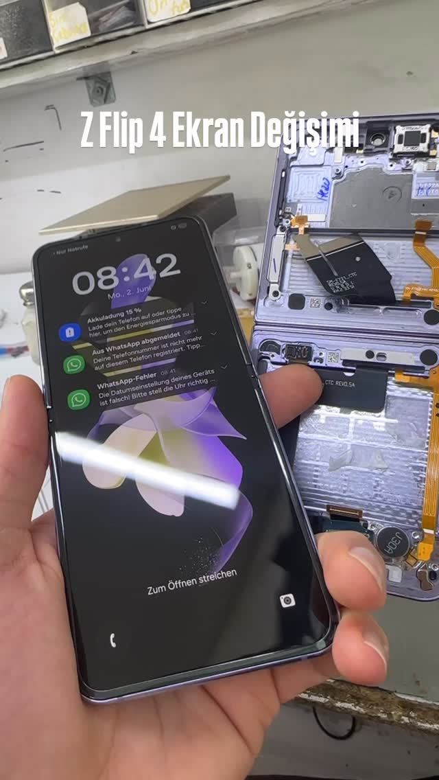 Samsung Z Flip 4 ekran değişimi. #afrateknikservis #kütahya