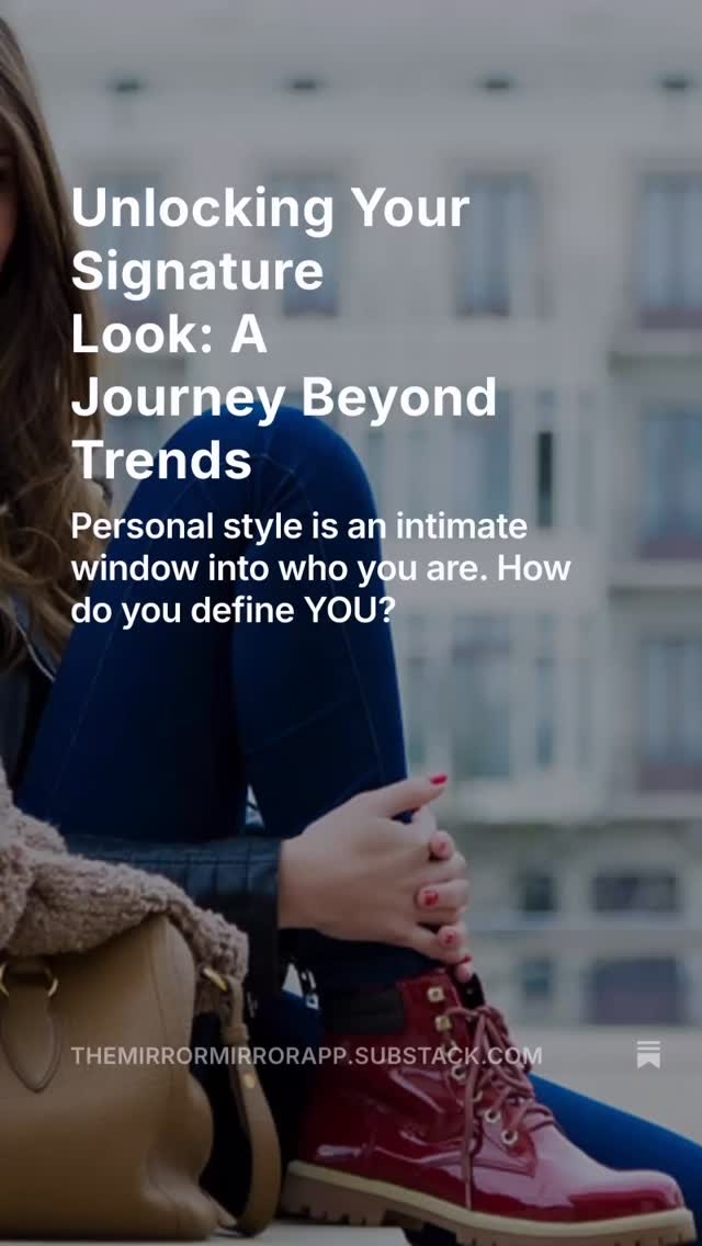 Your style isn’t just what you wear.
It’s who you are.
Forget fast fashion. Forget the algorithm.
It’s time to unlock your signature look and trust YOUR mirror, not theirs.
🔓 Read “Unlocking Your Signature Look: A Journey Beyond Trends”
Now live on Substack.
👇
themirrormirrorapp.substack.com
💭 Sign up for the waitlist and be among the first to try MIRROR | MIRROR.
WAITLIST |
https://brand.page/mirrormirrorapp
WEBSITE |
www.themirrormirrorapp.com
FOUNDER & CEO | @sidneyandthecity
#StyleBeyondTrends #MirrorMob #SlowFashionRevolution #FashionWithSoul #MirrorMirrorApp