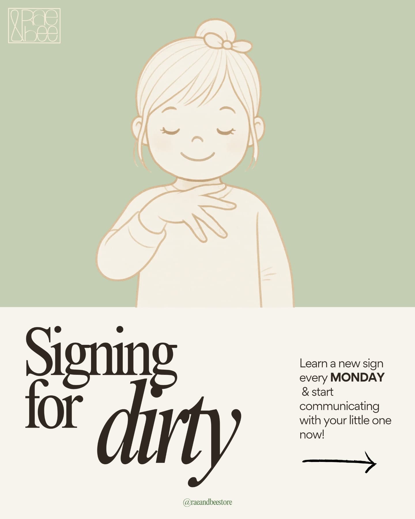 We haven’t started using the sign for DIRTY with Rae yet — but we’re starting today! 🧼
It’ll be interesting to see how this one fits into her routine… maybe after potty time? Or when her hands are covered in banana and sand? 🍌🪣
That’s one of the joys of signing — watching how they interpret it and where they choose to use it. We’ll be introducing it gently through care tasks and clean-up moments 💧
Have you used this sign before with your little ones?
We’d love to hear when and how it became part of your day ✨👇
📥 Save this for later
💬 Tag a parent starting baby signs
👀 Follow us for a new sign every Monday
#BabySignLanguage #MontessoriAtHome #GentleParenting #EarlyCommunication #ASLforBabies #MontessoriBaby #RaeAndBeeStore #ToddlerMilestones