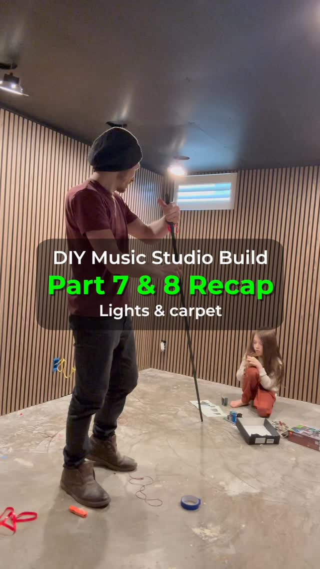 Studio Build Recap 7 & 8:
Ollie helping install LED lights and peel-and-stick carpet tiles Added foam for soundproofing and used leftover wall panels as base trim
🎵 Song: “What Should I Do” from my album A Wandering Mind
Part 9 coming soon! Drum kit setup is next.
#studio #diybuild #musicstudio #ledlights #carpetinstall
#music #fatherandson
#parenting