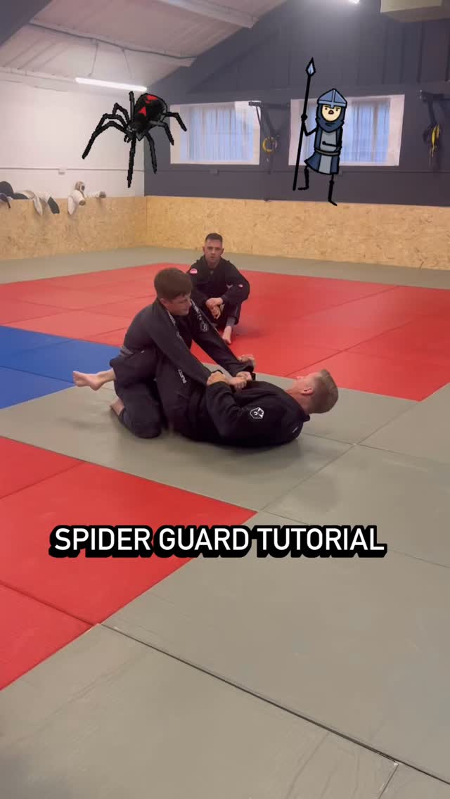 Spider guard demonstration then tutorial š·ļø#bjj #bjjblackbelt #checkmatbjj #ibjjf #bjjtutorial #bjjgym #spiderguard #guard