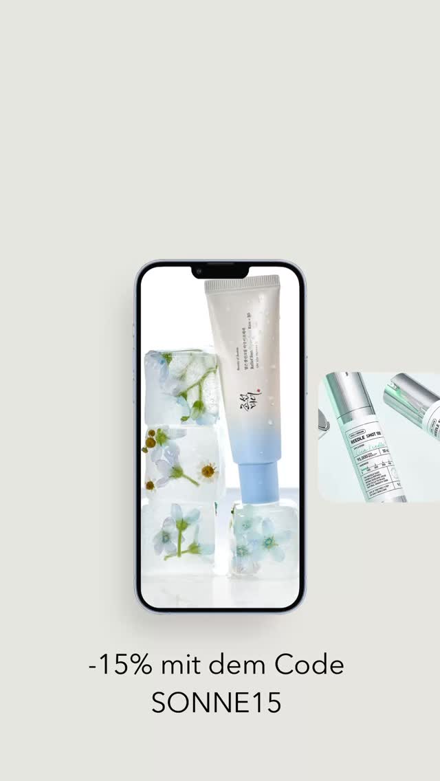 ✨ Neue BESTSELLER jetzt online auf yunacare.ch!
Verliebe dich in diese K-Beauty Must-Haves:
🌞 Beauty of Joseon Relief Sun Aqua Rice + B5 SPF50+
Der virale Sonnenschutz, den alle lieben: leicht, feuchtigkeitsspendend, ohne weißen Film – ideal auch für empfindliche Haut!
💧 VT Reedle Shot 100 (50ml)
Ein intensives Treatment mit natürlichen Mikronadeln zur Hauterneuerung, für ein glatteres Hautbild und bessere Wirkstoffaufnahme.
💤 Medicube Collagen Night Wrapping Mask
Eine nährende Overnight-Maske mit Kollagen, die die Haut über Nacht festigt und aufpolstert.
🧼 Dr. Althea Pure Grinding Cleansing Balm
Ein Balm-to-Oil Cleanser, der Make-up und Schmutz sanft entfernt – ohne die Haut auszutrocknen.
🎁 Nutze den Code SONNE15 und erhalte 15% Rabatt beim Sommer Sale – gültig bis zum 3. August!
✅ Gratisversand ab 50.- CHF 🎉
#yunacarech #kbeautyschweiz #koreanskincare #beautyofjoseon #vtreedleshot #medicube #dralthea #kbeautylovers #swissskincare #spf50 #hautpflege