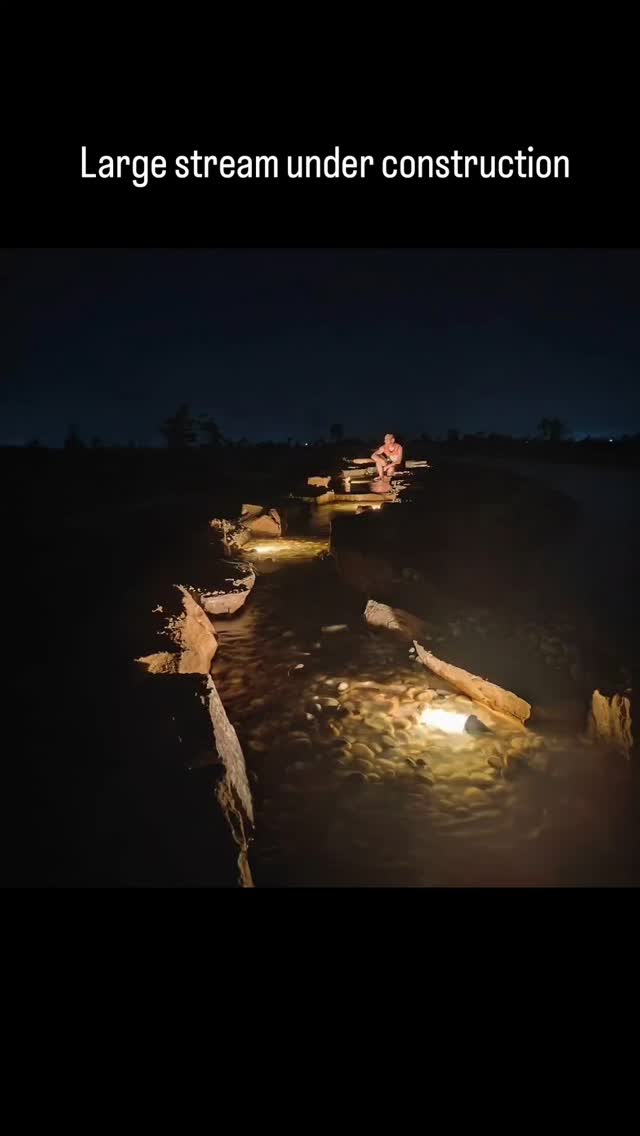 There is something magical about the stream and the night sky.