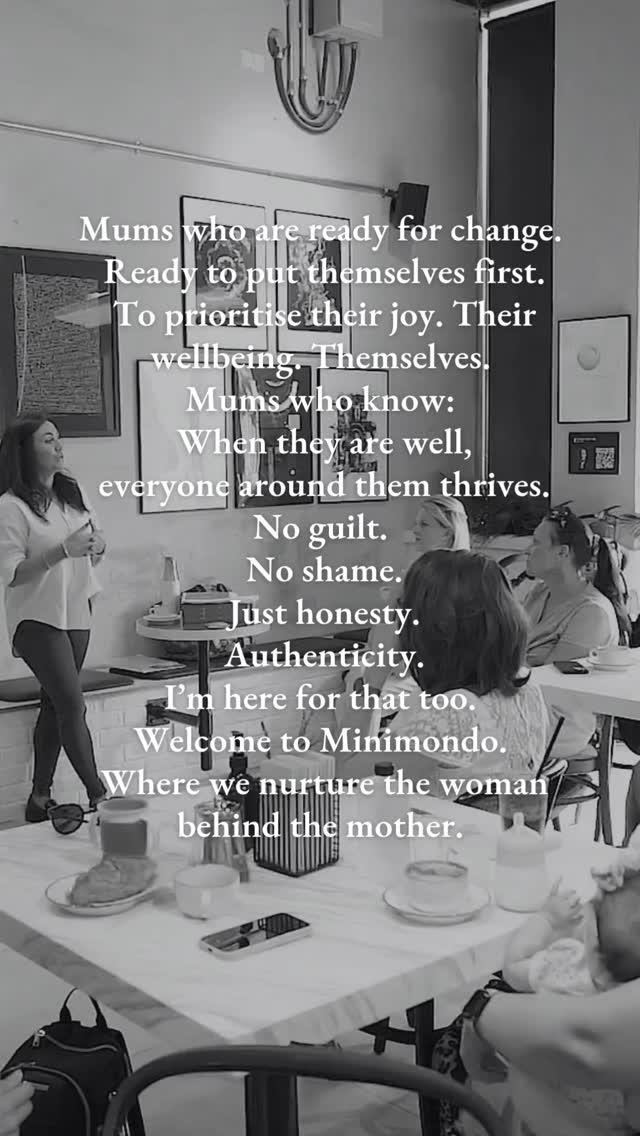 If you’re a mum-to-be or a new mum then this space is for you.
At Minimondo we’re nurturing the woman behind the mother, the woman navigating the huge transition that is motherhood, the mother who needs to focus on her self-care in order to be fully present for everyone else.
Through events, corporate wellness, coaching and courses, we’re here for you!
If you’re looking for more support follow us and join our Nurture Your World wellness hub - a library of wellness toolkits, content, award winning courses and monthly wellness check ins to make sure you’re thriving through motherhood!
Any questions? Dm us and we’ll do our best to help!