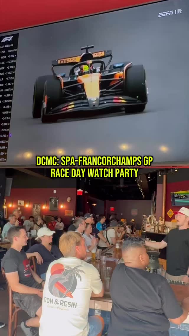Hey Siri! Play “Blame It on the Rain” by Milli Vanilli.
Spa GP might not have started the way we expected, but the DCMC crew definetly did.
80 minute race delay 🤝 80 minutes of drinks, food, laughs, and F1 hot takes and predictions that aged like soft tires in Sector 2.
Another successful DC Motorsport Community Watch Party in the books!
📍 Next stop: Hungarian GP this weekend
vid.credit @beginsidequest
#belgiangp #spafrancorchamps #f1spa #f1raceweekend #blameitontherain #f1watchparty #dcmc #dcevents #formulaoneracing #dcmotorsportcommunity #f1 #racedayvibes #dcmcevents #motorsportculture #dcmcwatchparty
