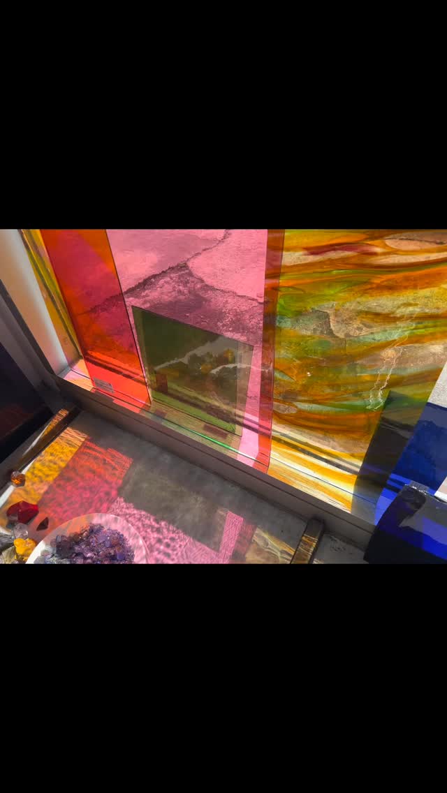 Last weeks’ &coming week’s jobs & the seaside in between #glassartists #stainedglass #glassartwork #contemporaryglassart #ruskinglasscentre #fusedglass #stainedglasswindow #glassartists at