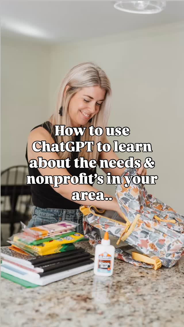 👏 Don’t let lack of information hold you back!
This two minute ChatGPT search will give you a broad overview of what struggles your community is facing AND the organizations that are standing in the gap.
I hear from so many sweet parents who want to serve with their kids, but don’t know where to start.
START HERE. Learn about your local struggles and then talk openly with your kids about the hard things happening so you can decide as a family who you want to start helping!
Choose to know the hard things, so you can be a part of the solution 🫶
Cheering for you!
