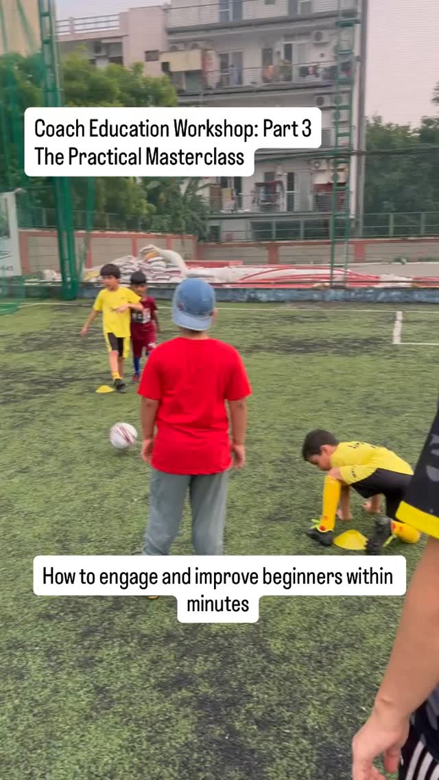 From 0 passes played and received to 6 within a minute. Here we did a practical example of our coach education workshop that we have been conducting this month. A great lesson to show how we can quickly engage and improve beginners
#footballtraining #gurgaon