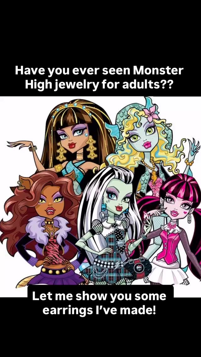 Monster High jewelry for adults?! Yes please! 😍
Which character is your favorite? Let me know in the comments below!👇✨
#monsterhigh #earrings #smallbusinesslove #womanownedbusiness #reel