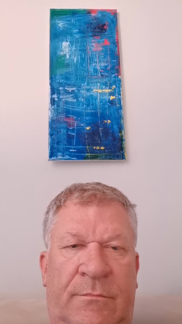 Behind me International YK painting created in 2023.
Blue has no dimensions, it is beyond dimensions, whereas the other colours are not....All colours arouse specific associative ideas, psychologically material or tangible, while blue suggests at most the sea and sky, and they, after all, are in actual, visible nature what is most abstract. - Yves Klein
This canvas is dedicated to the prematurely deceased painter from France Yves Klein.
I see it as an inspiration of minimal arts as well as pop art in which group of painting I hope the critics would put me personally.
More on https://www.saatchiart.com/art/Painting-International-YK/1143503/11233907/view?fbclid=IwY2xjawL77wdleHRuA2FlbQIxMQABHq8amaBRak94IzPd7W0H9yYBbykfEHlDyxi9Fu5Un_RrTA2AQMaC4V0-4CCd_aem_WPIzpH1FOqV1wOMarpBtHA