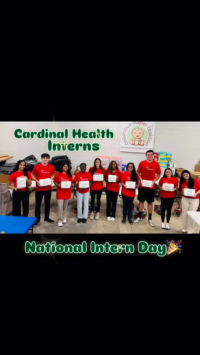 Happy National Intern Day! The incredible interns at Cardinal Health packed 9,480 diapers, supporting 379 babies! 👶 Their energy, enthusiasm & willingness to tackle wrapping, bagging, organizing & reaching tall tasks that felt great crossing off our “to do” list! ✅
Thanks to our business partner Besa connecting us with this group.
#nationalinternday #internday #614 #columbusohio #volunteerimpact #partners #besa #bethegood #cbusdiaperco #forthekids❤️