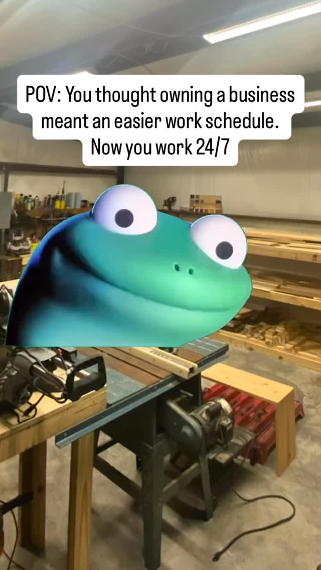 In all seriousness, I really do love my job. It’s an absolute blast and I knew what I was getting myself into lol
#wood #smallbusinessowner #woodworking #woodworker #smallbusiness #smallbusinesssupport #smallbiz #fyp #trend #trendreels #trendingnow #fypage #lizard