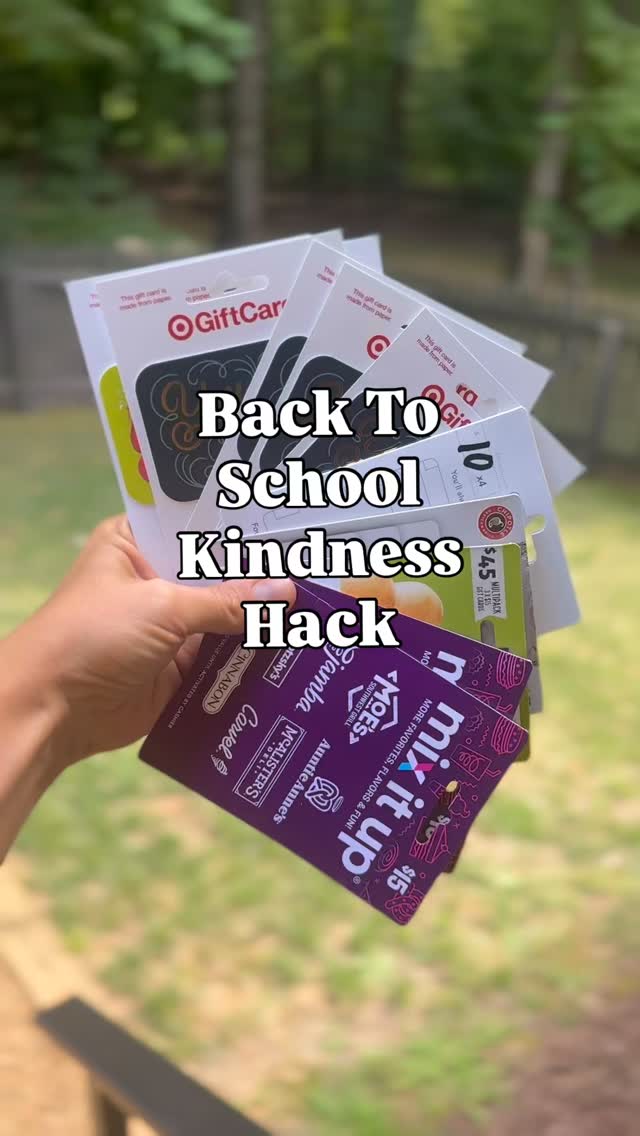 This drawer has been a GAME CHANGER! 🙌
I’m always looking for ways to encourage the people around me, but sometimes I just don’t have mental energy to be thoughtful and intentional. Anyone with me?!
We started budgeting for a once a year gift-card haul instead of opting for the 363343x a year frantic dash to Target strategy.
It’s been so helpful to have kindness pre-loaded and ready to rock. Throw in whatever gift cards your budget allows with a set of thank you cards and you have a new tool box to keep your teachers encouraged ALL.YEAR.LONG. Bonus points - you have a new conversation starter to teach your kids about blessing the people who care for us👏
Here’s to being the squad who sends in a $5 Starbucks gift-card in on a random Tuesday just because.
Trust me, it’s not me, it’s the thankful drawer 😂 Tag me when you try it out!